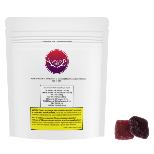 Vrai Fruit CBD Gélifiés au Baies Mélangées
