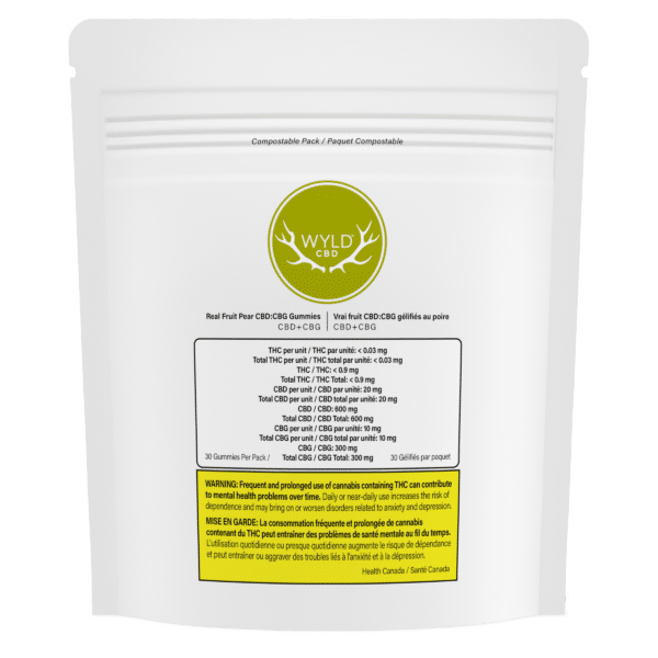 Real Fruit Pear CBD:CBG Gummies - Image 4