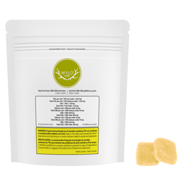 Real Fruit Pear CBD:CBG Gummies