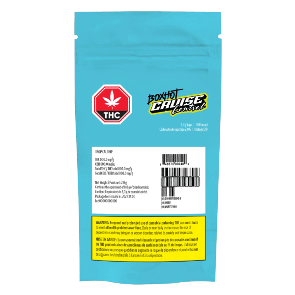 Tropical Trip THC:CBD 2.0g Vape Cart - Image 4