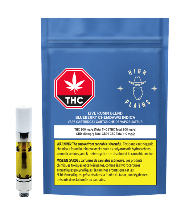 Live Rosin Blend Blueberry Chemdawg Indica Vape Cart